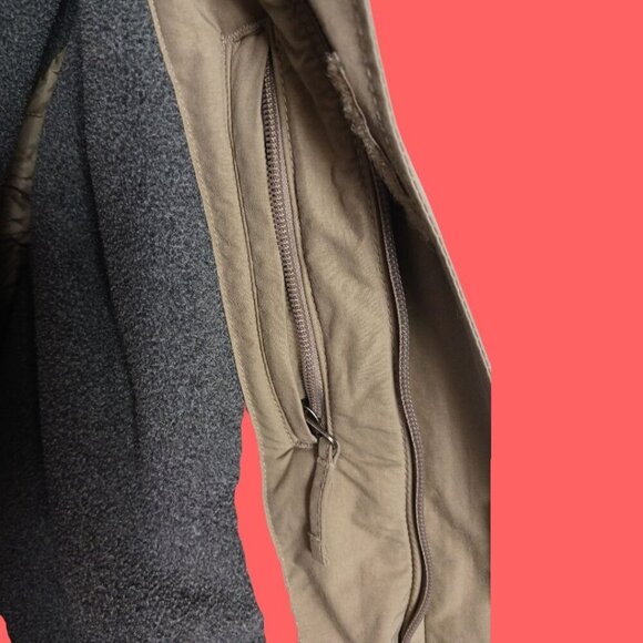 L.L.Bean Vtg Mens Jacket With Fleece Lining & Zip Green Small - Picture 12 of 16